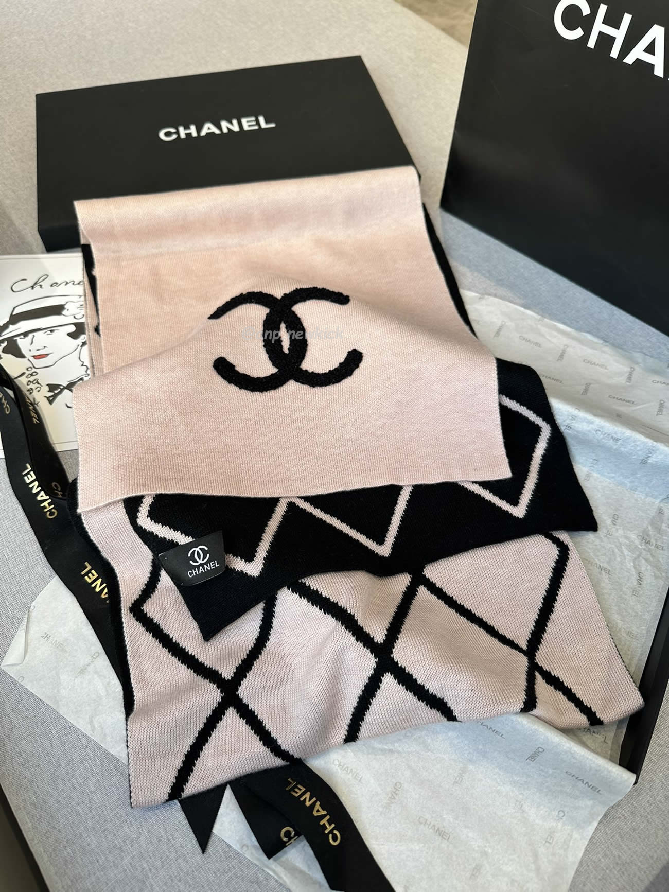 Chanel 2024 New 24b Cashmere Knitted Scarf 30x180cm (7) - www.newkick.vip